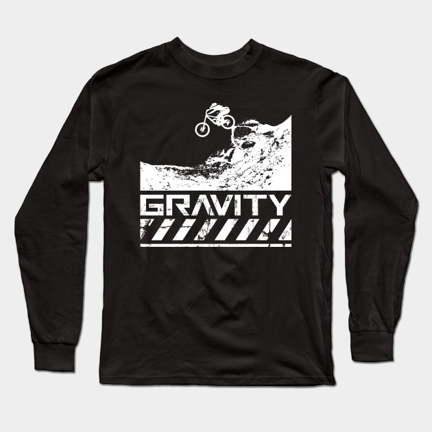 Downhill mountain biking. Gravity MTB Long Sleeve T-Shirt by Hoyda